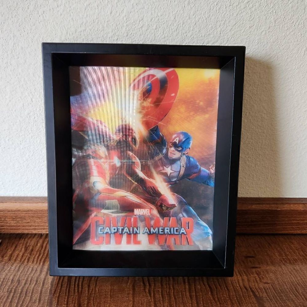 Avengers marvel Captain America iron Man Battle scene home decor art civil war